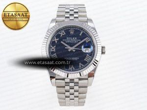 DATEJUST 41MM 126334 904 SS ARF 1:1 BEST EDITION BLUE DIAL ROMAN MARKERS ON JUBILEE BRACELET SH3235 - Görsel 3