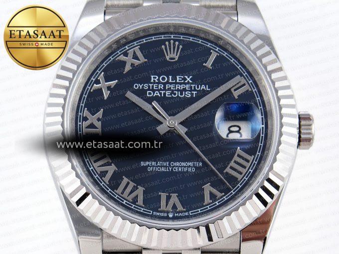 DATEJUST 41MM 126334 904 SS ARF 1:1 BEST EDITION BLUE DIAL ROMAN MARKERS ON JUBILEE BRACELET SH3235 - Görsel 4