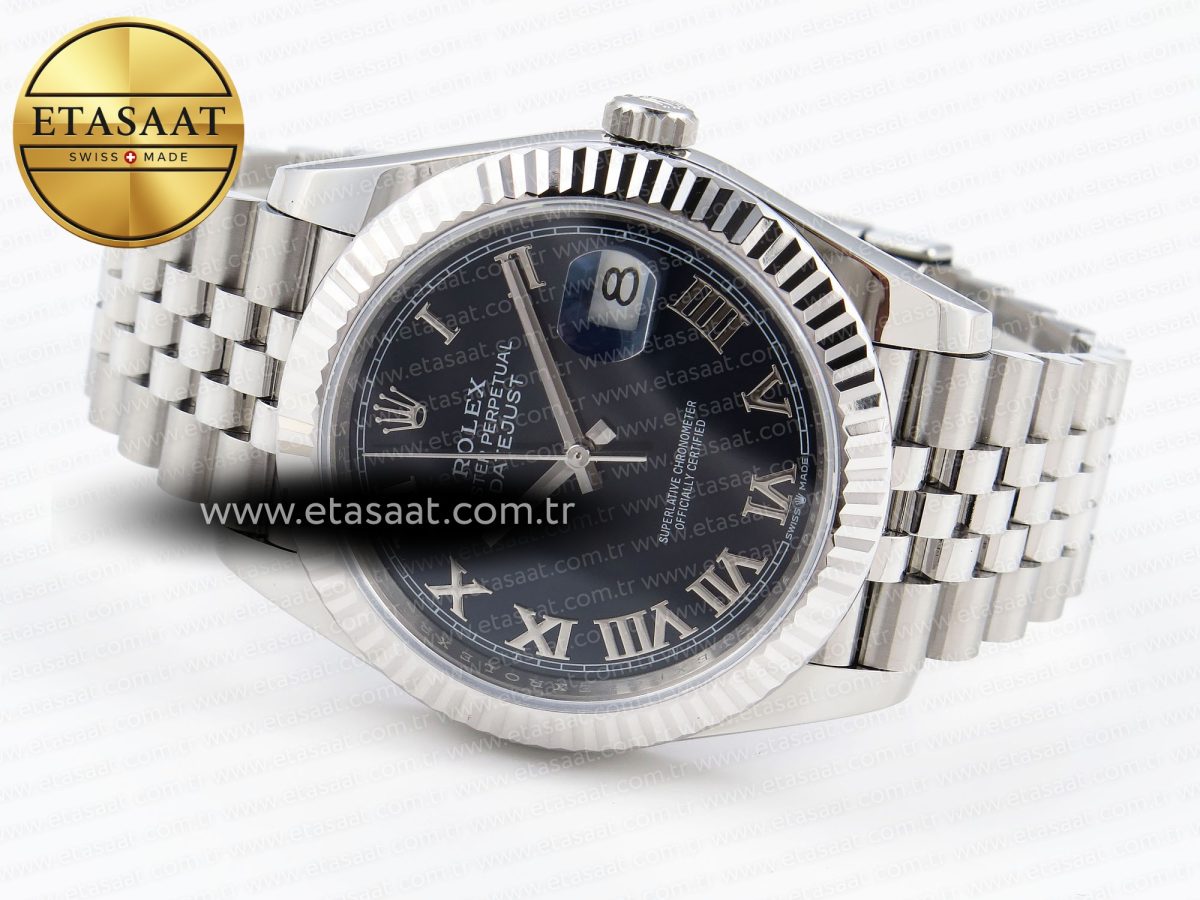 Rolex DATEJUST 41MM 126334 BLUE DIAL ROMAN MARKERS ON JUBILEE SH3235 - Görsel 7