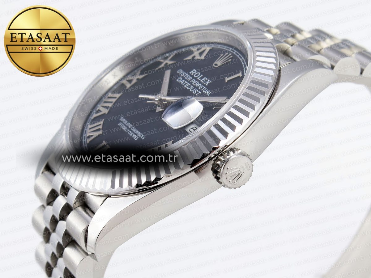 Rolex DATEJUST 41MM 126334 BLUE DIAL ROMAN MARKERS ON JUBILEE SH3235 - Görsel 8