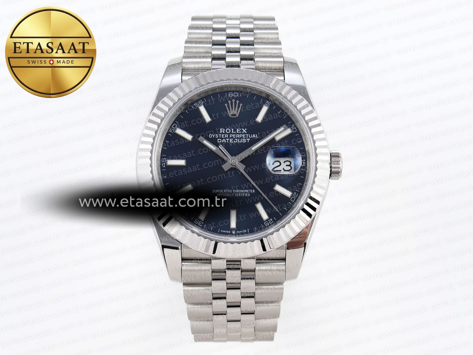 DATEJUST 41MM 126334 904 SS ARF 1:1 BEST EDITION BLUE DIAL STICKS MARKERS ON JUBILEE BRACELET SH3235 - Görsel 3