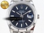 DATEJUST 41MM 126334 904 SS ARF 1:1 BEST EDITION BLUE DIAL STICKS MARKERS ON JUBILEE BRACELET SH3235 - Görsel 4