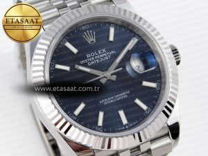 DATEJUST 41MM 126334 904 SS ARF 1:1 BEST EDITION BLUE DIAL STICKS MARKERS ON JUBILEE BRACELET SH3235 - Görsel 5