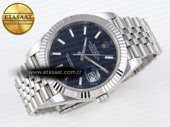 DATEJUST 41MM 126334 904 SS ARF 1:1 BEST EDITION BLUE DIAL STICKS MARKERS ON JUBILEE BRACELET SH3235 - Görsel 6