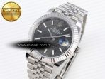 Rolex DATEJUST 41MM 126334 GRAY DIAL STICKS MARKERS ON JUBILEE SH3235