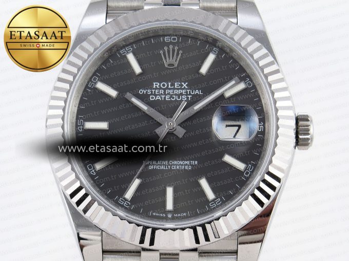 DATEJUST 41MM 126334 904 SS ARF 1:1 BEST EDITION GRAY DIAL STICKS MARKERS ON JUBILEE BRACELET SH3235 - Görsel 4