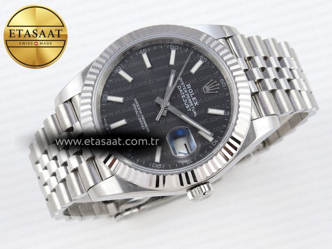 DATEJUST 41MM 126334 904 SS ARF 1:1 BEST EDITION GRAY DIAL STICKS MARKERS ON JUBILEE BRACELET SH3235 - Görsel 6