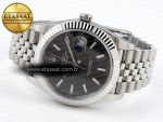 DATEJUST 41MM 126334 904 SS ARF 1:1 BEST EDITION GRAY DIAL STICKS MARKERS ON JUBILEE BRACELET SH3235 - Görsel 7