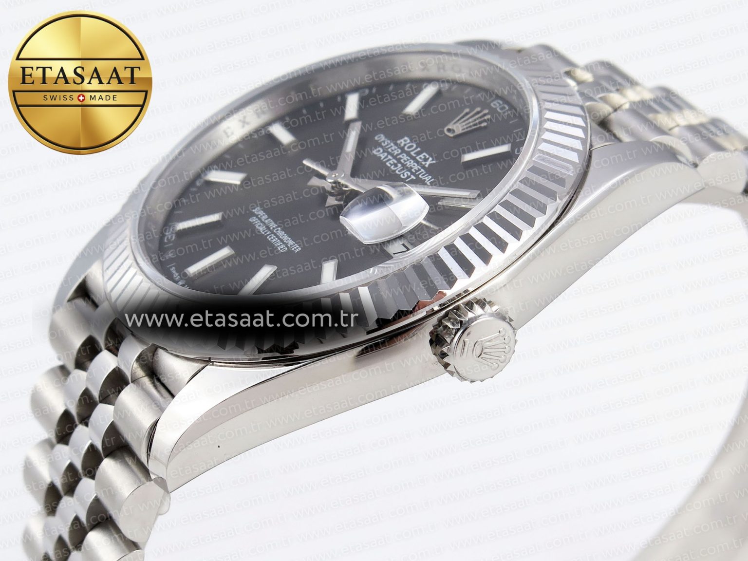 DATEJUST 41MM 126334 904 SS ARF 1:1 BEST EDITION GRAY DIAL STICKS MARKERS ON JUBILEE BRACELET SH3235 - Görsel 8