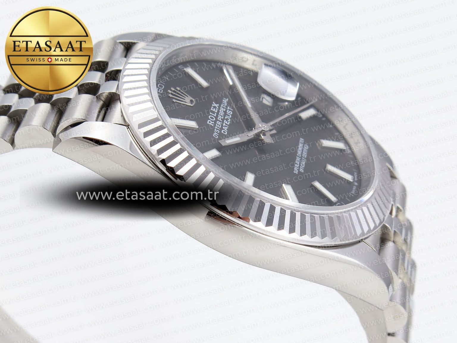 DATEJUST 41MM 126334 904 SS ARF 1:1 BEST EDITION GRAY DIAL STICKS MARKERS ON JUBILEE BRACELET SH3235 - Görsel 9