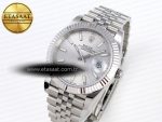 DATEJUST 41MM 126334 904 SS ARF 1:1 BEST EDITION SILVER DIAL STICKS MARKERS ON JUBILEE BRACELET SH3235