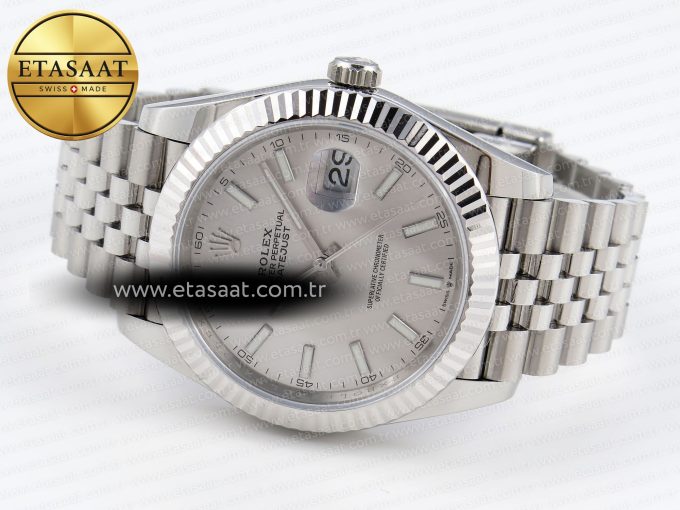DATEJUST 41MM 126334 904 SS ARF 1:1 BEST EDITION SILVER DIAL STICKS MARKERS ON JUBILEE BRACELET SH3235 - Görsel 7