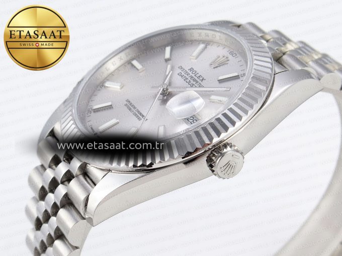 DATEJUST 41MM 126334 904 SS ARF 1:1 BEST EDITION SILVER DIAL STICKS MARKERS ON JUBILEE BRACELET SH3235 - Görsel 8