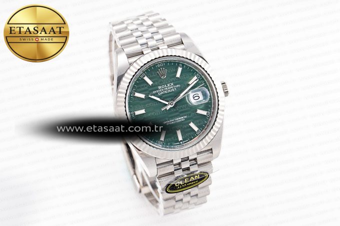 DateJust 41MM 126334 SS Clean Factory 1:1 Best Edition Green Fluted Dial on SS Jubilee Bracelet VR3235 - Görsel 4
