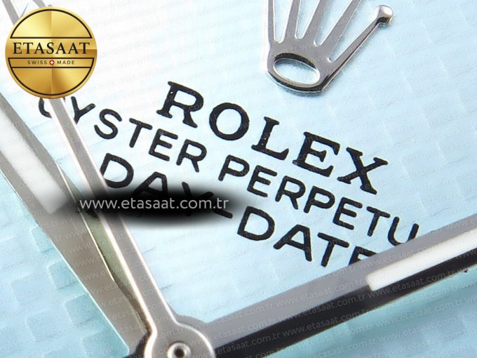 DAY-DATE 40MM 228239 BP NEW DIAL VERSION 904 SS ICE BLUE STICK MARKERS DIAL ON SS PRESIDENT BRACELET A2836 - Görsel 10