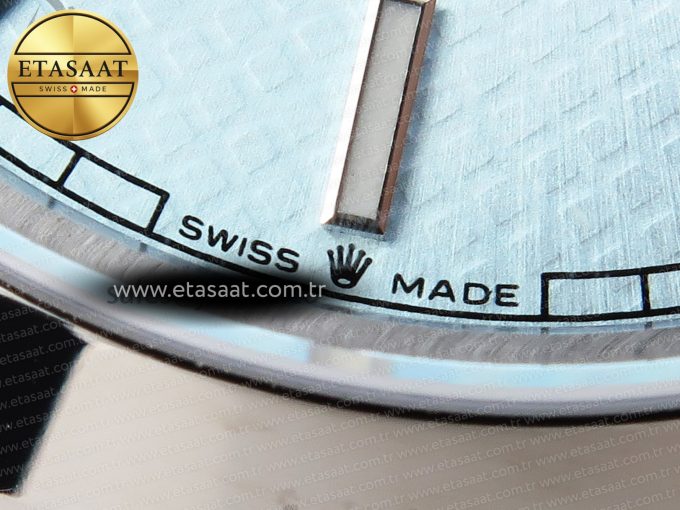DAY-DATE 40MM 228239 BP NEW DIAL VERSION 904 SS ICE BLUE STICK MARKERS DIAL ON SS PRESIDENT BRACELET A2836 - Görsel 13