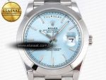 DAY-DATE 40MM 228239 BP NEW DIAL VERSION 904 SS ICE BLUE STICK MARKERS DIAL ON SS PRESIDENT BRACELET A2836 - Görsel 4