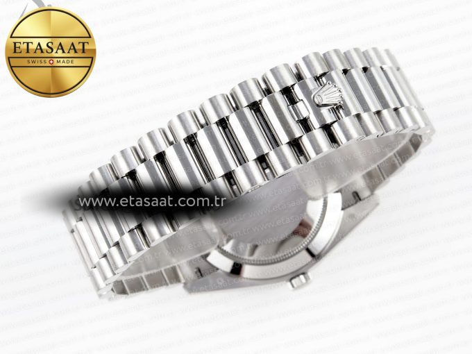 DAY DATE 40MM 228239 SS BP MAKER 1:1 BEST EDITION WHITE METEORITE DIAL T CRYSTAL MARKERS ON SS PRESIDENT BRACELET A2836 - Görsel 25