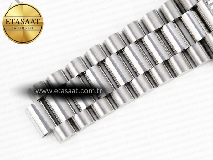 DAY DATE 40MM 228239 SS BP MAKER 1:1 BEST EDITION WHITE METEORITE DIAL T CRYSTAL MARKERS ON SS PRESIDENT BRACELET A2836 - Görsel 26