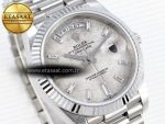 DAY DATE 40MM 228239 SS BP MAKER 1:1 BEST EDITION WHITE METEORITE DIAL T CRYSTAL MARKERS ON SS PRESIDENT BRACELET A2836 - Görsel 5