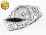 DAY DATE 40MM 228239 SS BP MAKER 1:1 BEST EDITION WHITE METEORITE DIAL T CRYSTAL MARKERS ON SS PRESIDENT BRACELET A2836 - Görsel 6