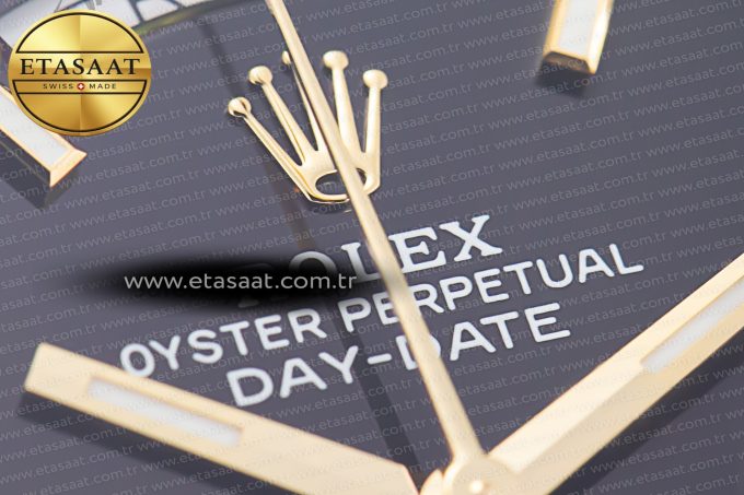 Day-Date II 228238 YG GMF 1:1 Best Edition Black Dial on YG Bracelet A2836 - Görsel 10
