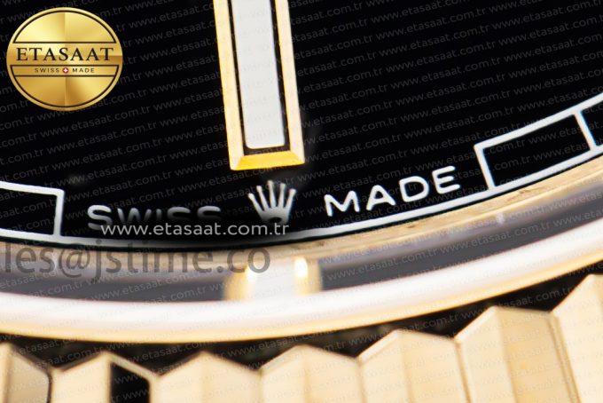 Day-Date II 228238 YG GMF 1:1 Best Edition Black Dial on YG Bracelet A2836 - Görsel 13