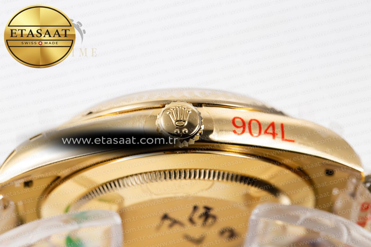 Day-Date II 228238 YG GMF 1:1 Best Edition Black Dial on YG Bracelet A2836 - Görsel 15