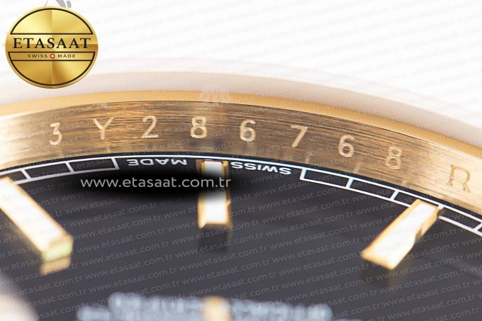 Day-Date II 228238 YG GMF 1:1 Best Edition Black Dial on YG Bracelet A2836 - Görsel 7