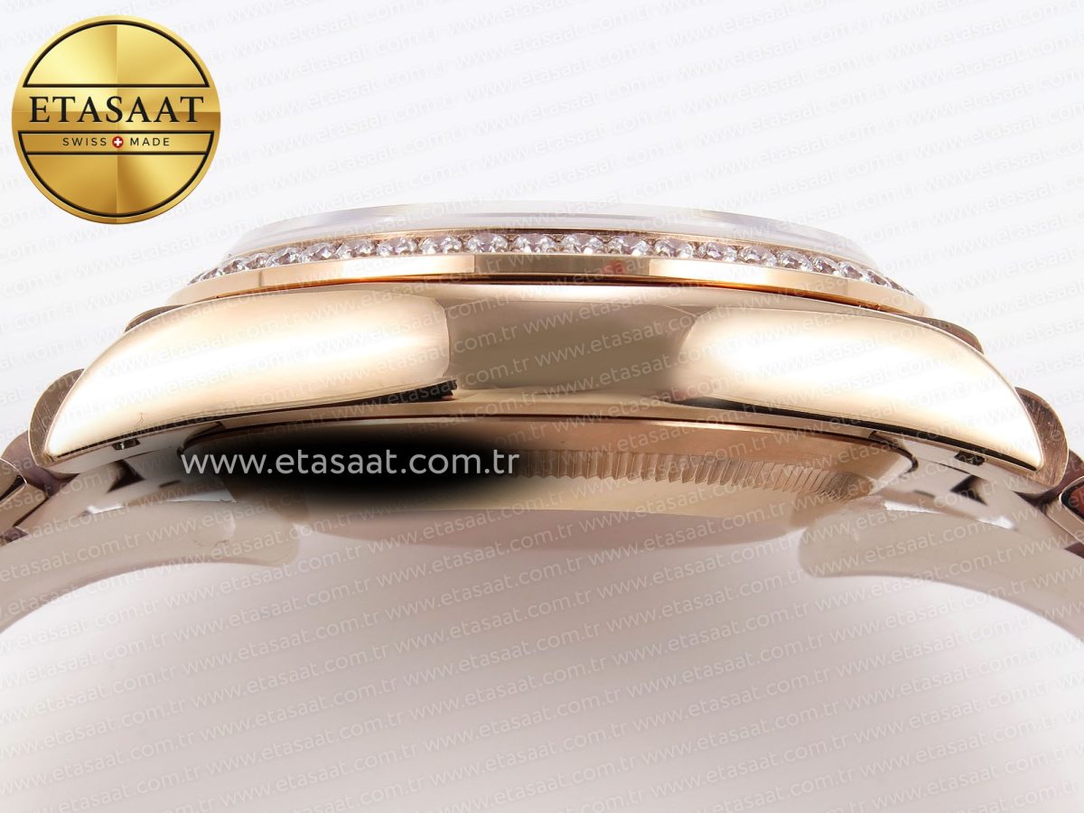 Rolex DayDate 36mm RG/RG Pres Dia Green Dial RAF A2836 - Görsel 14