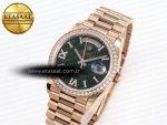 DayDate 36mm RG/RG Pres Dia Green Dial RAF A2836 - Görsel 2