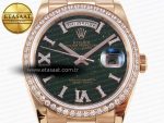 DayDate 36mm RG/RG Pres Dia Green Dial RAF A2836 - Görsel 4