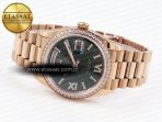 Rolex DayDate 36mm RG/RG Pres Dia Green Dial RAF A2836 - Görsel 6