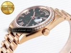 Rolex DayDate 36mm RG/RG Pres Dia Green Dial RAF A2836 - Görsel 7