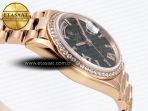 Rolex DayDate 36mm RG/RG Pres Dia Green Dial RAF A2836 - Görsel 8