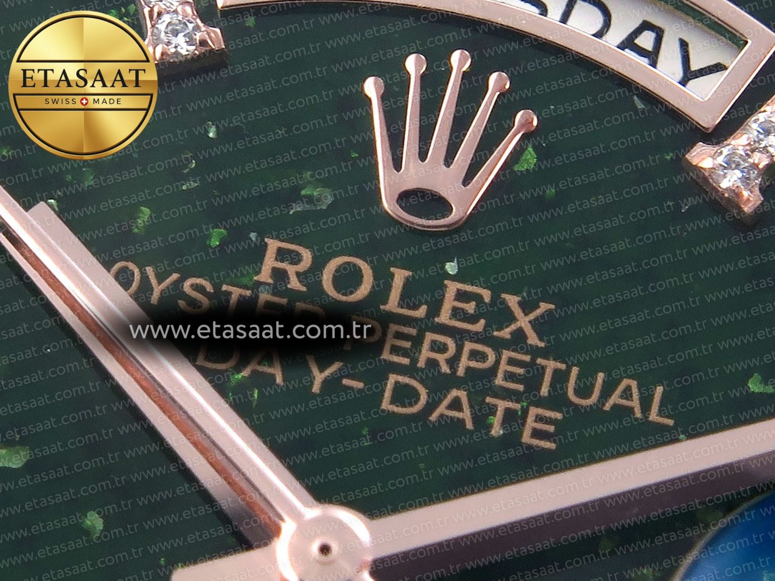 DayDate 36mm RG/RG Pres Dia Green Dial RAF A2836 - Görsel 9
