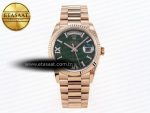 DayDate 36mm RG/RG Pres Green Dial RAF A2836 - Görsel 3
