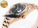 Rolex DayDate 36mm RG/RG Pres Green Dial RAF A2836 - Görsel 8