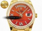 Rolex DayDate YG/YG Pres Dia Orange Gradient Dial RAF A2836 - Görsel 4