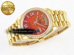 Rolex DayDate YG/YG Pres Dia Orange Gradient Dial RAF A2836 - Görsel 6