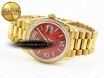 Rolex DayDate YG/YG Pres Dia Orange Gradient Dial RAF A2836 - Görsel 7