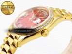 Rolex DayDate YG/YG Pres Dia Orange Gradient Dial RAF A2836 - Görsel 8