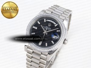 Rolex DayDate 40 BLACK CRYSTA BRACELET A2836 - Görsel 2