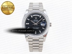 Rolex DayDate 40 BLACK CRYSTA BRACELET A2836 - Görsel 3
