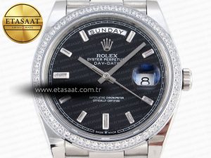 Rolex DayDate 40 BLACK CRYSTA BRACELET A2836 - Görsel 4