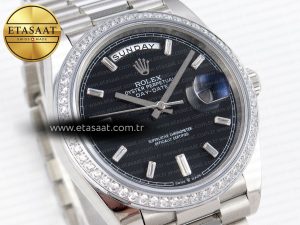 Rolex DayDate 40 BLACK CRYSTA BRACELET A2836 - Görsel 5