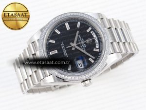 Rolex DayDate 40 BLACK CRYSTA BRACELET A2836 - Görsel 6