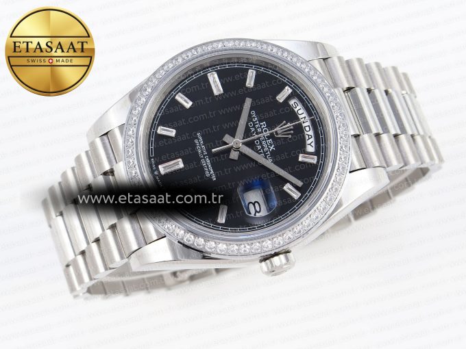Rolex DayDate 40 BLACK CRYSTA BRACELET A2836 - Görsel 6