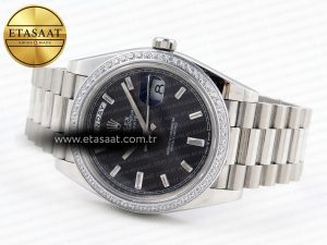 Rolex DayDate 40 BLACK CRYSTA BRACELET A2836 - Görsel 7