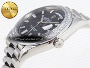Rolex DayDate 40 BLACK CRYSTA BRACELET A2836 - Görsel 8